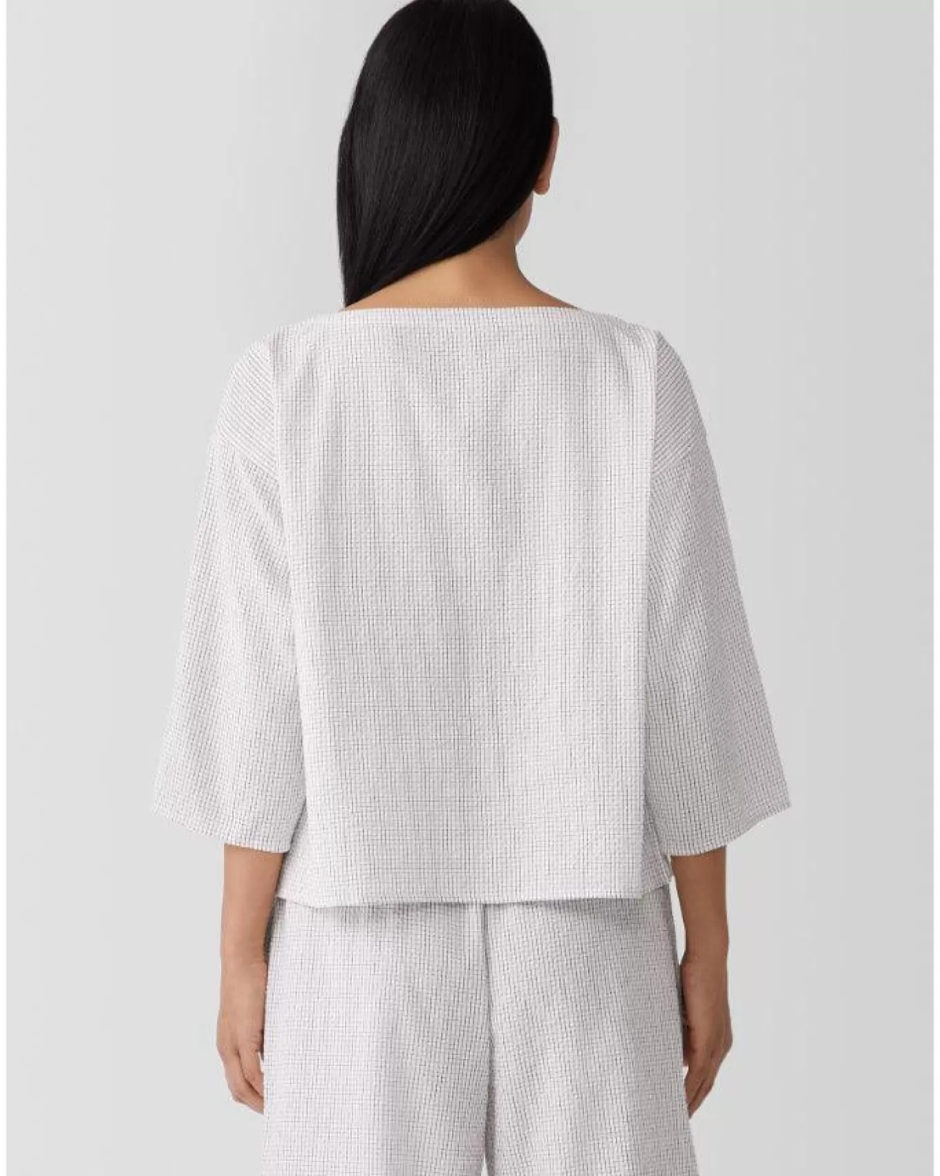 Bateau Neck 3/4 Sleeve Box Top<Eileen Fisher Best