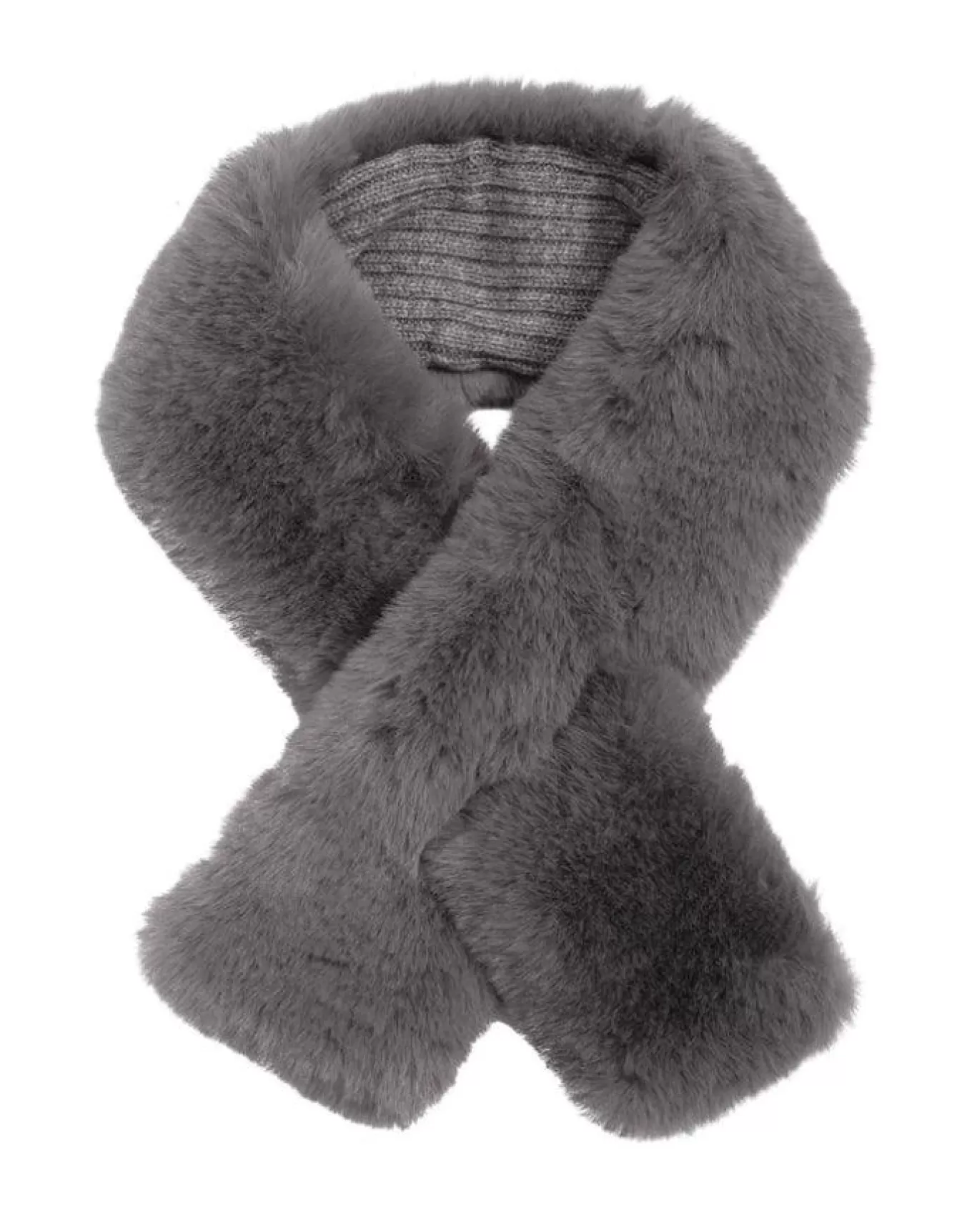 faux_fur_pull_through_scarf_3.webp Faux Fur Pull Through Scarf<Echo Outlet