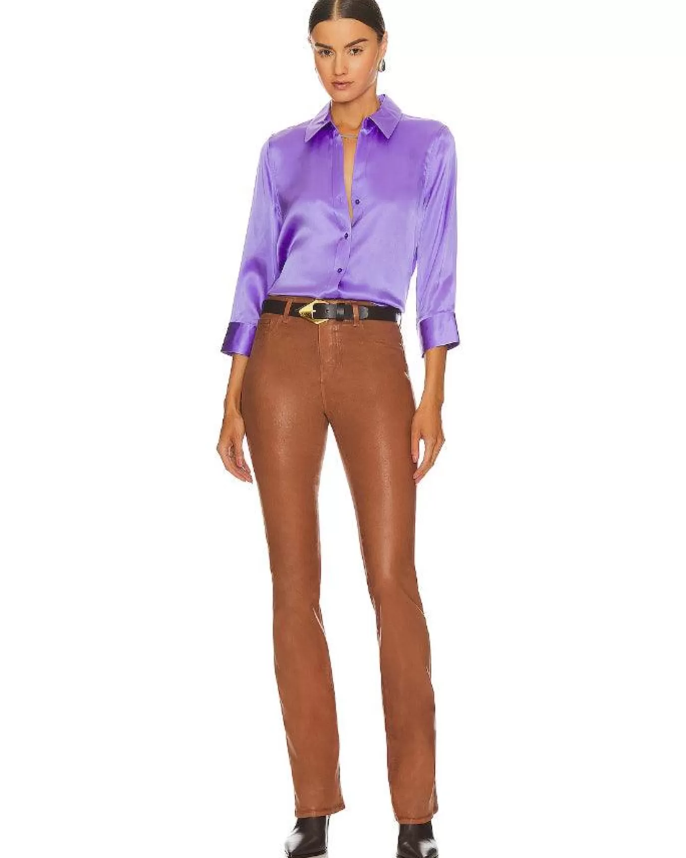 lagence_dani__sleeve_blouse_11.webp Dani 3/4 Sleeve Blouse<L'Agence Hot