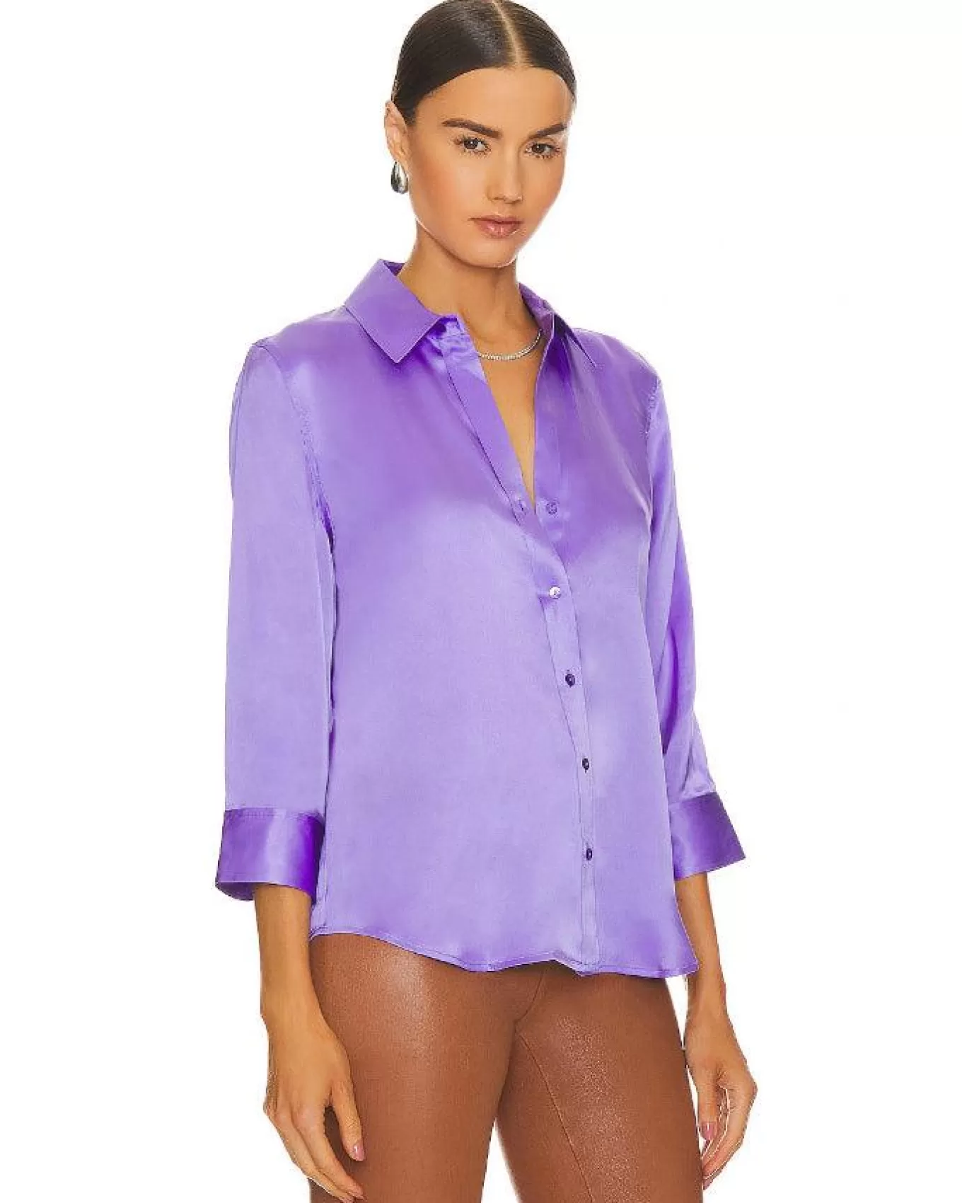 lagence_dani__sleeve_blouse_12.webp Dani 3/4 Sleeve Blouse<L'Agence Hot