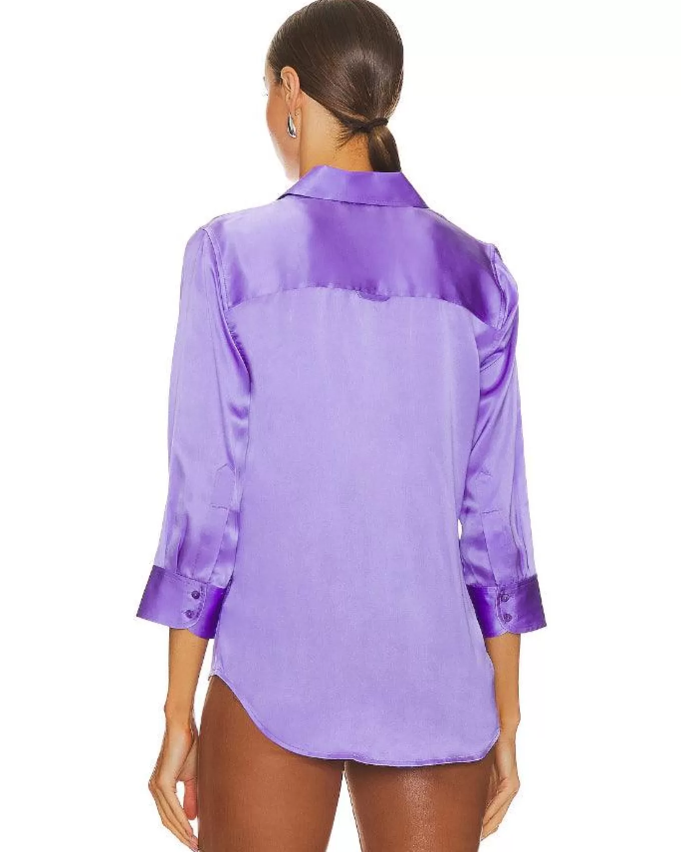 lagence_dani__sleeve_blouse_8.webp Dani 3/4 Sleeve Blouse<L'Agence Hot