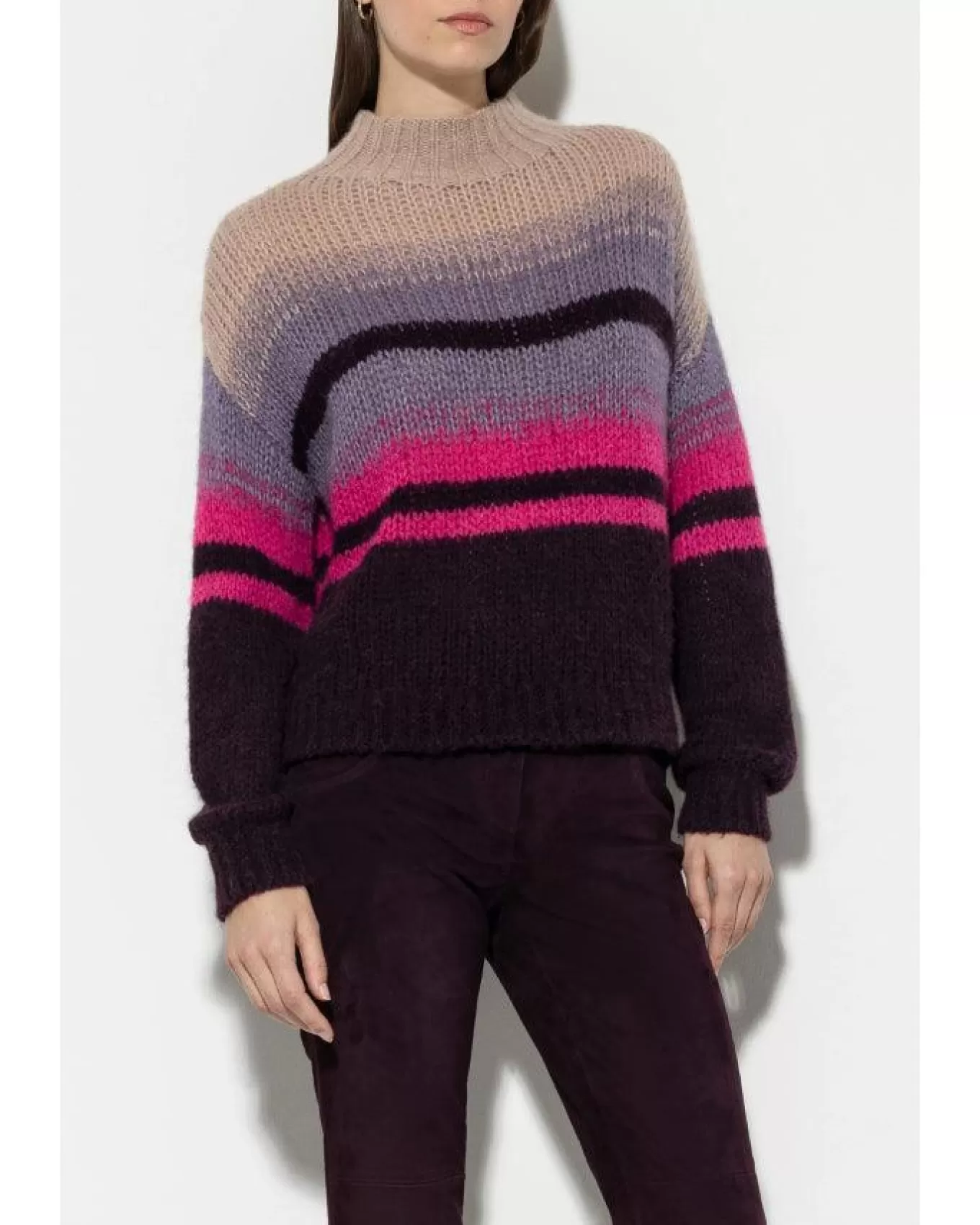 Fancy Stripe Alpaca Sweater<Luisa Cerano Clearance