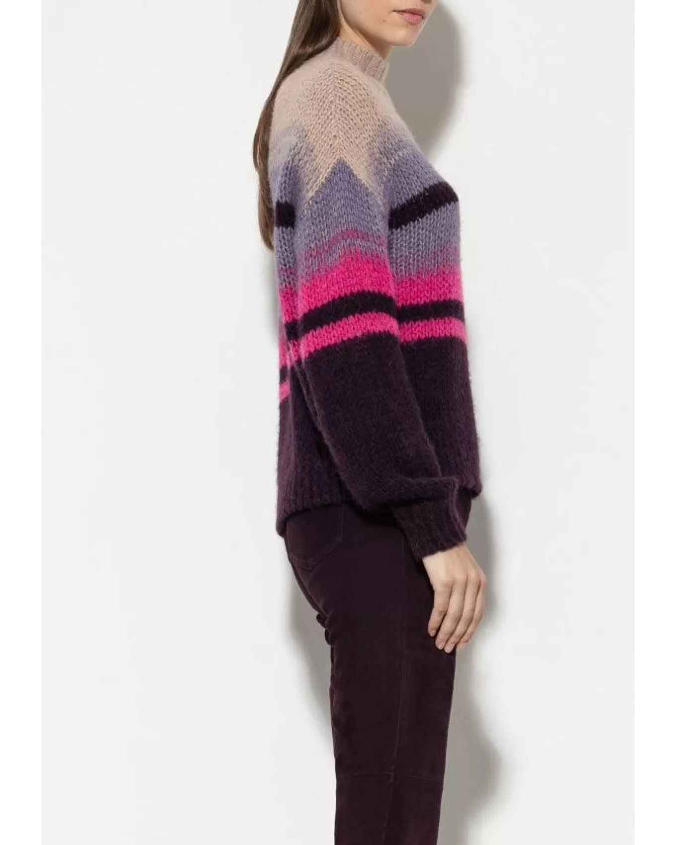 luisa_cerano_fancy_stripe_alpaca_sweater_2.webp Fancy Stripe Alpaca Sweater<Luisa Cerano Clearance