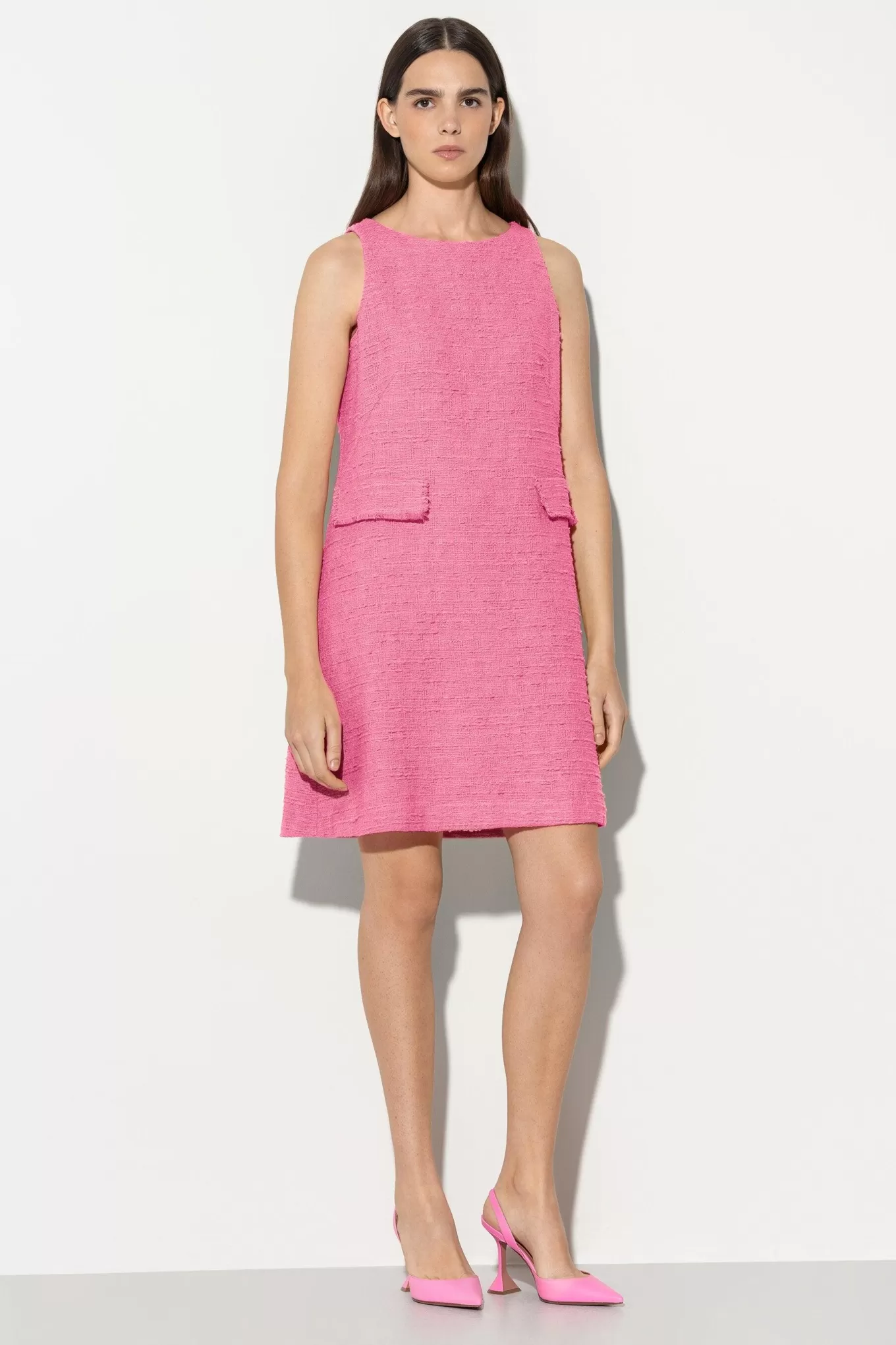 luisa_cerano_tweed_look_shift_dress_2.webp Tweed Look Shift Dress<Luisa Cerano Clearance