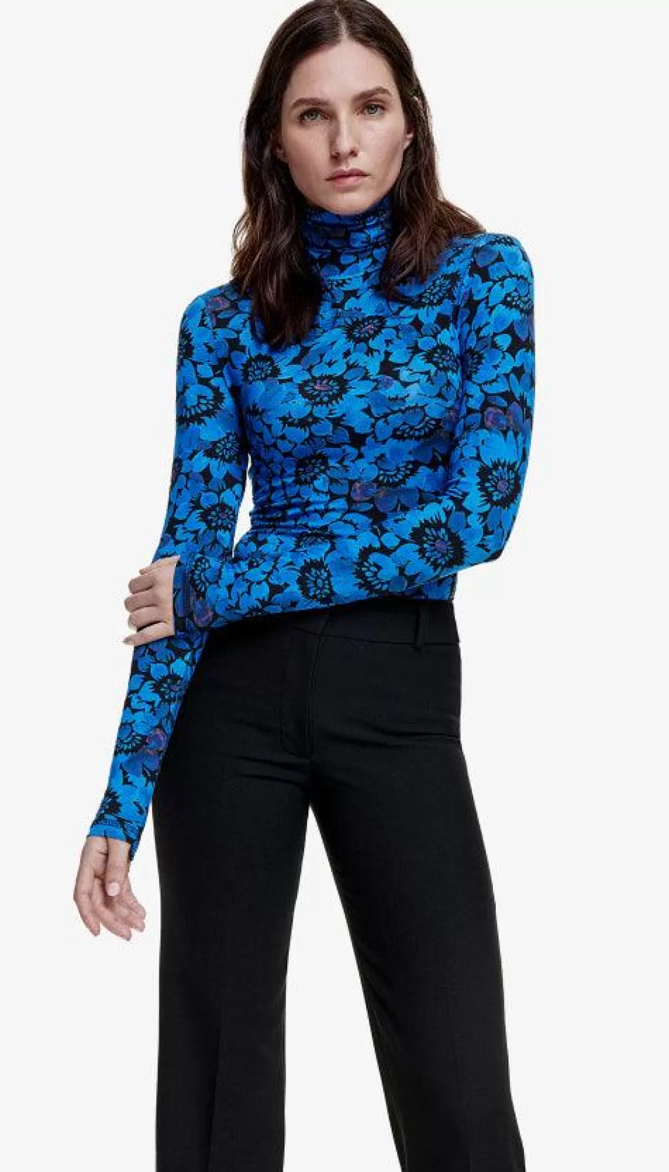smythe_lapis_floral_turtleneck_2.webp Lapis Floral Turtleneck<Smythe Cheap